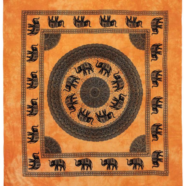 Pestemal διπλό (220cm x 240cm) 19 πορτοκαλί SilkFashion