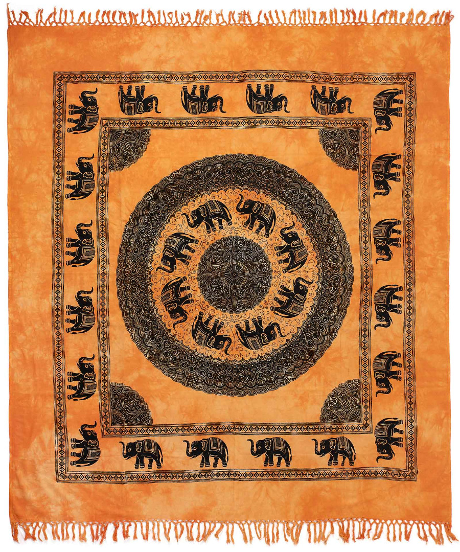 megalo19 Pestemal διπλό (220cm x 240cm) 19 πορτοκαλί SilkFashion - Image 1