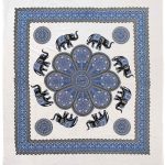 Pestemal διπλό (220cm x 240cm) 21 μπλέ SilkFashion