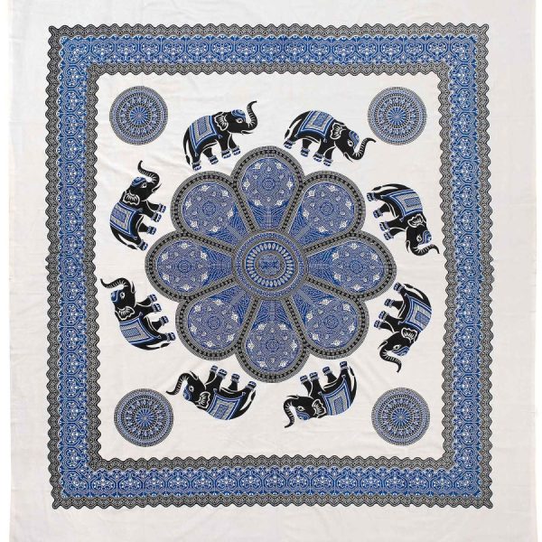 Pestemal διπλό (220cm x 240cm) 21 μπλέ SilkFashion