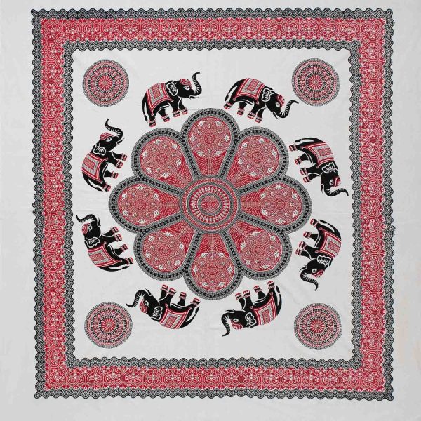 Pestemal διπλό (220cm x 240cm) 6 κόκκινο SilkFashion