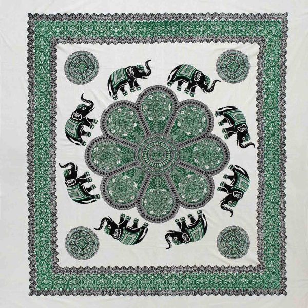 Pestemal διπλό (220cm x 240cm) 7 πράσινο SilkFashion