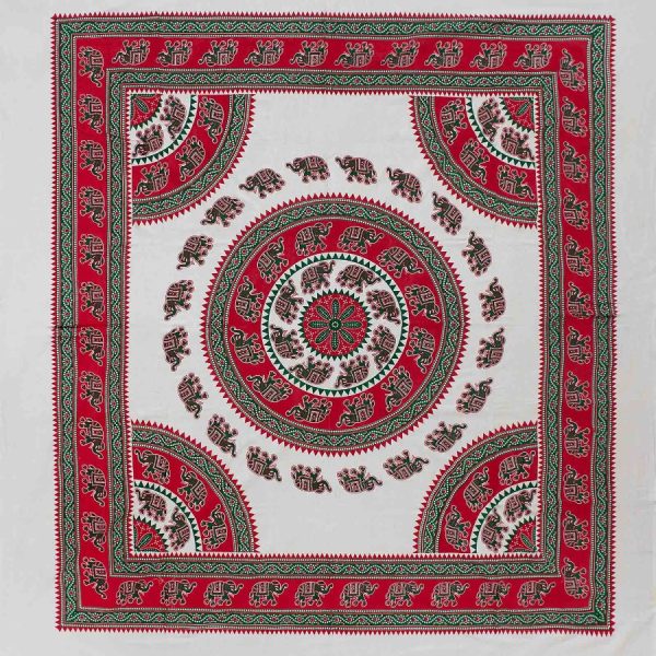 Pestemal διπλό (220cm x 240cm) 9 κόκκινο SilkFashion