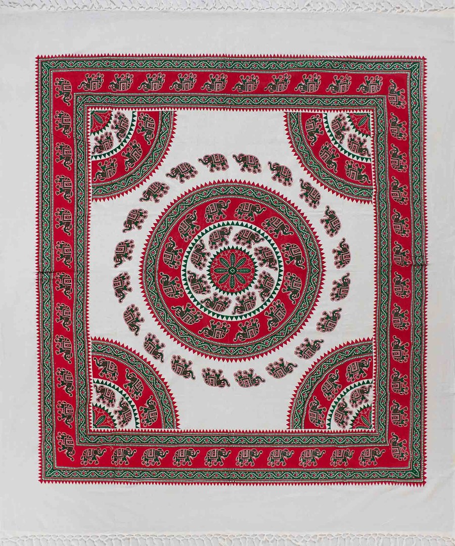 megalo9 Pestemal διπλό (220cm x 240cm) 9 κόκκινο SilkFashion - Image 1