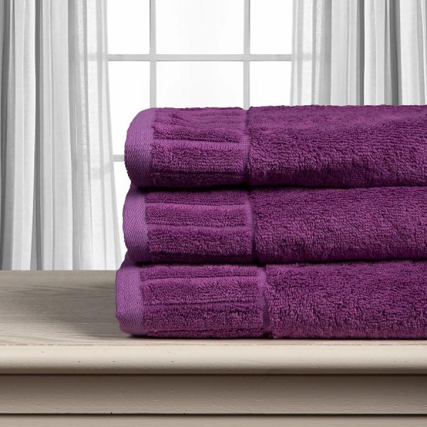 Βαμβακερή πετσέτα ΜΕΛΩΔΙΑ 600gsm (50cm x 100cm) purple SilkFashion