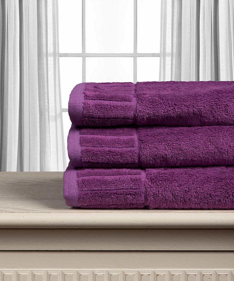 melodiapurple1 Βαμβακερή πετσέτα ΜΕΛΩΔΙΑ 600gsm (40cm x 60cm) Purple SilkFashion - Image 1