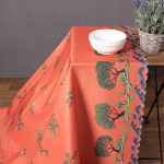 τραπεζομάντηλα (140cm x 240cm) mod2 κεραμιδί SilkFashion