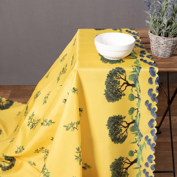 τραπεζομάντηλα (140cm x 240cm) mod2 κίτρινο SilkFashion