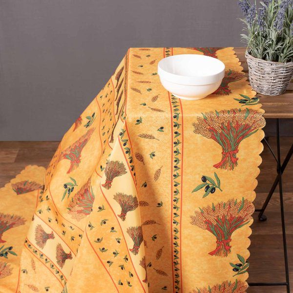 τραπεζομάντηλα (140cm x 240cm) mod3 κίτρινο SilkFashion