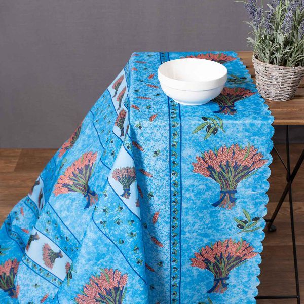 τραπεζομάντηλα (140cm x 240cm) mod3 σιέλ SilkFashion