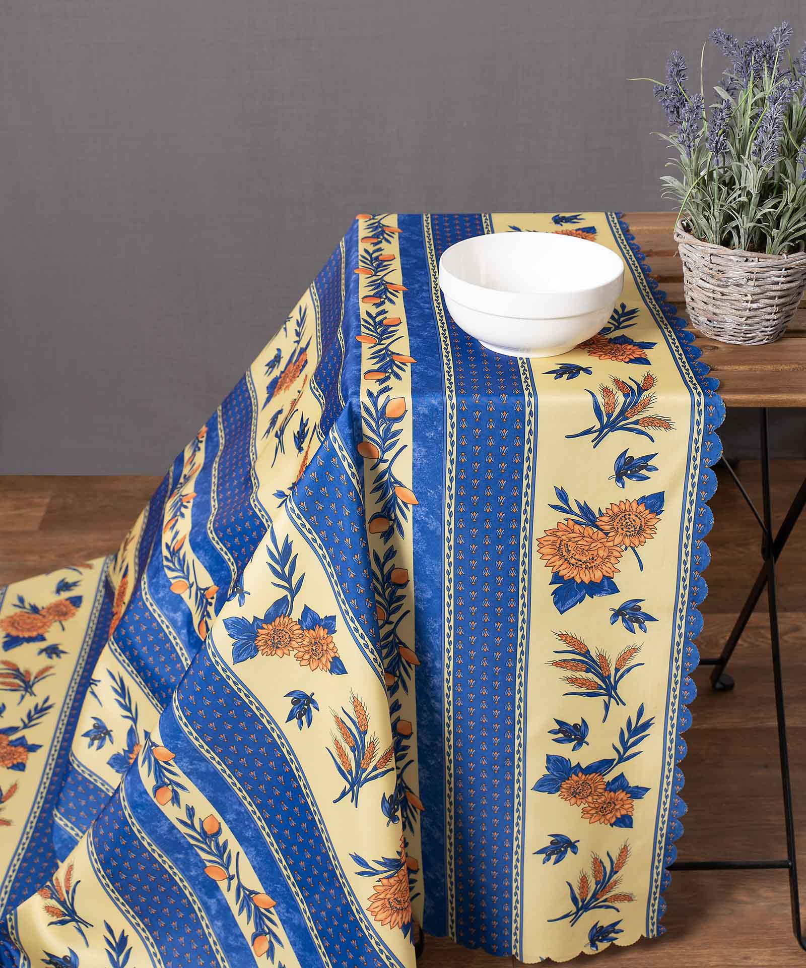 mod4bleb τραπεζομάντηλα (140cm x 240cm) mod4 μπλε SilkFashion - Image 1