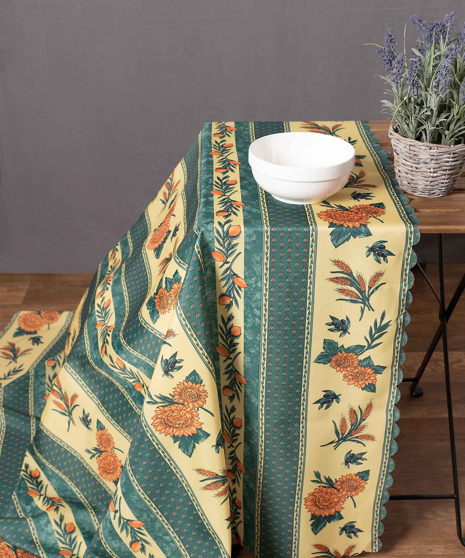 mod4prasinoa τραπεζομάντηλα (140cm x 180cm) mod4 πράσινο SilkFashion - Image 1