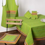 τραπεζοκαρέ (140cm x 140cm) moda ριγέ πράσινο SilkFashion