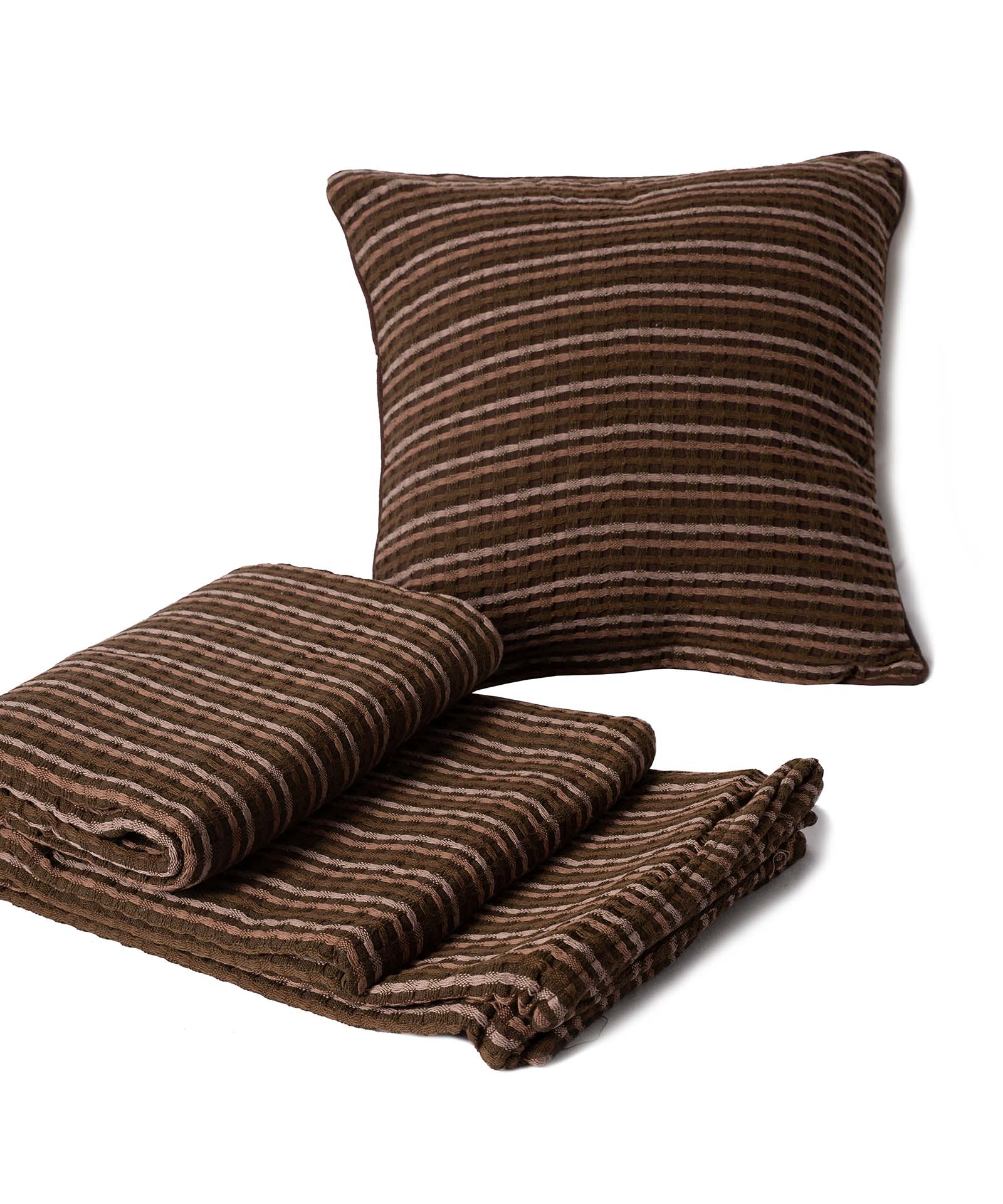 multisquarekafe1 ΡΙΧΤΑΡΙΑ multisquare (180cm x 240cm) καφέ SilkFashion - Image 1