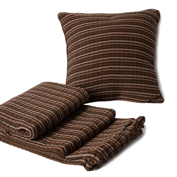 ΡΙΧΤΑΡΙΑ multisquare (240cm x 260cm) καφέ  SilkFashion