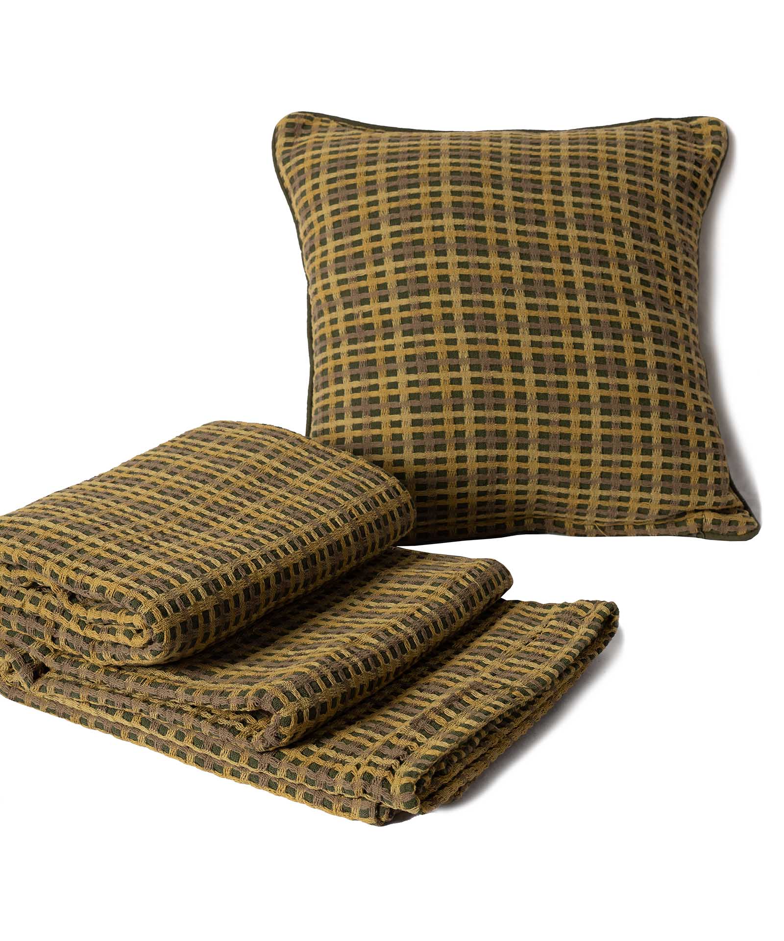 multisquareprasino3 ΜΑΞΙΛΑΡΟΘΗΚΗ multisquare (45cm x 45cm) πράσινο SilkFashion - Image 1