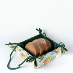 Βαμβακερή ψωμιέρα με στάμπα (35cm x 35cm) πράσινη SilkFashion