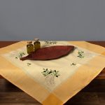 Τραπεζομάντηλο N1 (135cm x 175cm) oval κίτρινο SilkFashion