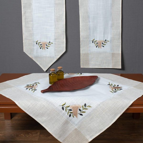 Σετ 3 τεμαχίών N3 (40cm x 110cm 2x40cm x 40cm) ivory SilkFashion