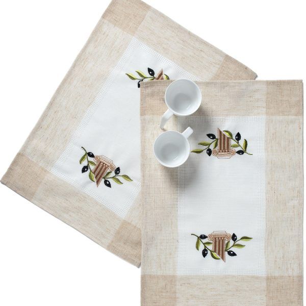 Ντουζίνες (12 τεμάχια) σουπλά N3 (35cm x 50cm) ivory SilkFashion