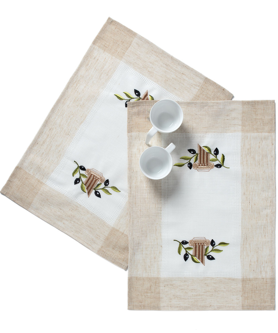 n3ivory3 Ντουζίνες (12 τεμάχια) σουπλά N3 (35cm x 50cm) ivory SilkFashion - Image 1