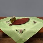 Τραπεζομάντηλο N3 (135cm x 175cm) oval πράσινο SilkFashion