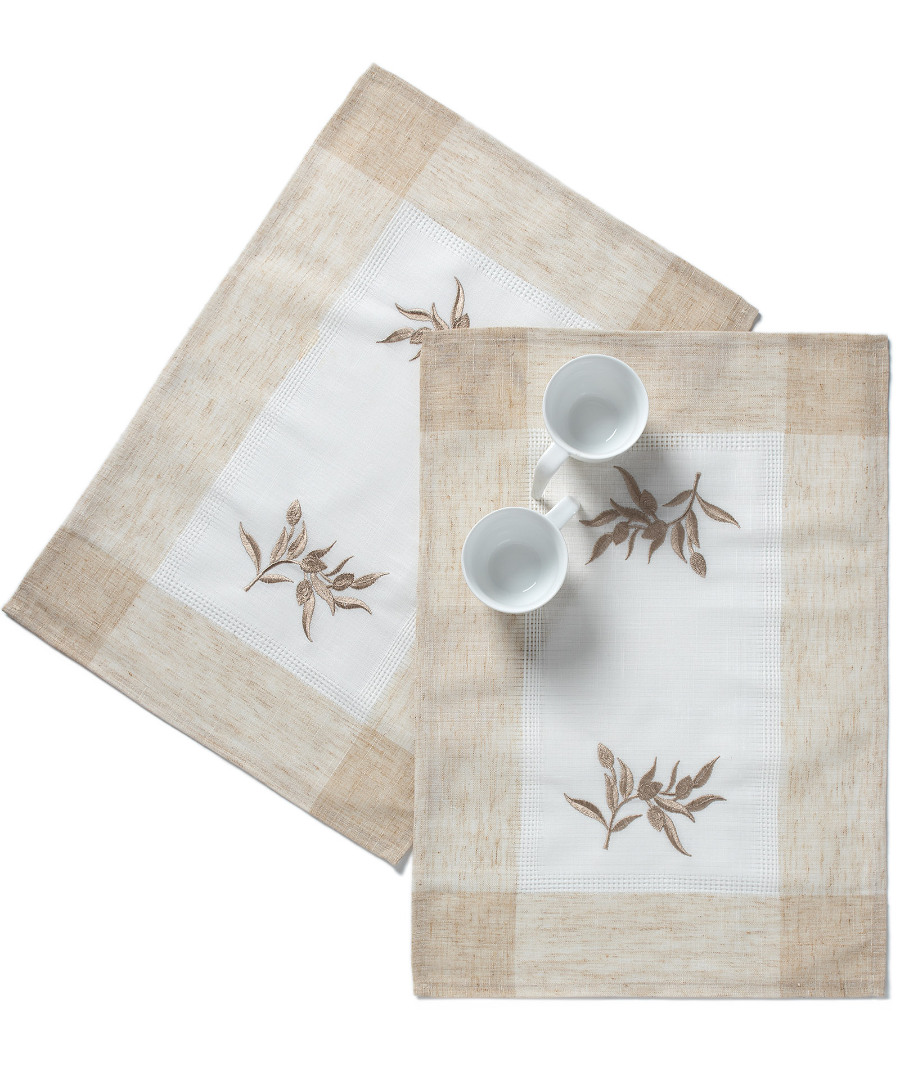 n5-2-1 Ντουζίνες (12 τεμάχια) σουπλά N5 (35cm x 50cm) ivory SilkFashion - Image 1