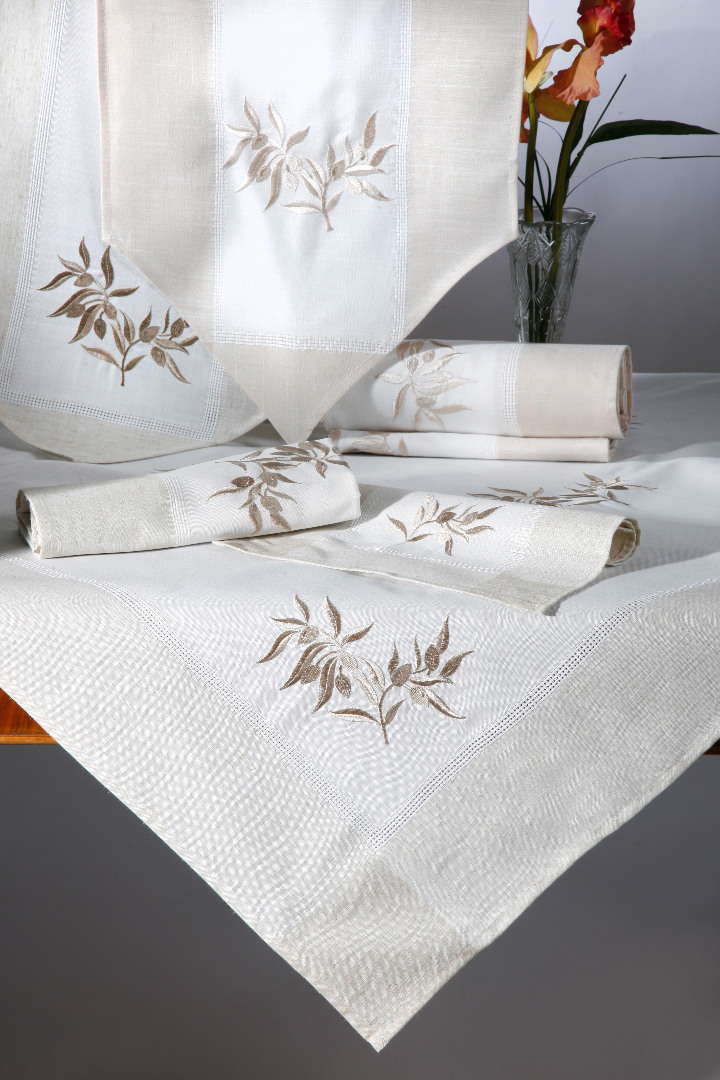 n5 Καρέ N5 (85cm x 85cm) ivory SilkFashion - Image 1