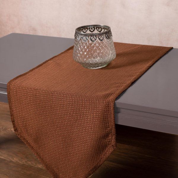 Τραβέρσα NELLY (40cm x 150cm) καφέ SilkFashion