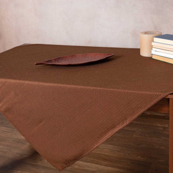 Τραπεζομάντηλο NELLY (150cm x 210cm) καφέ SilkFashion
