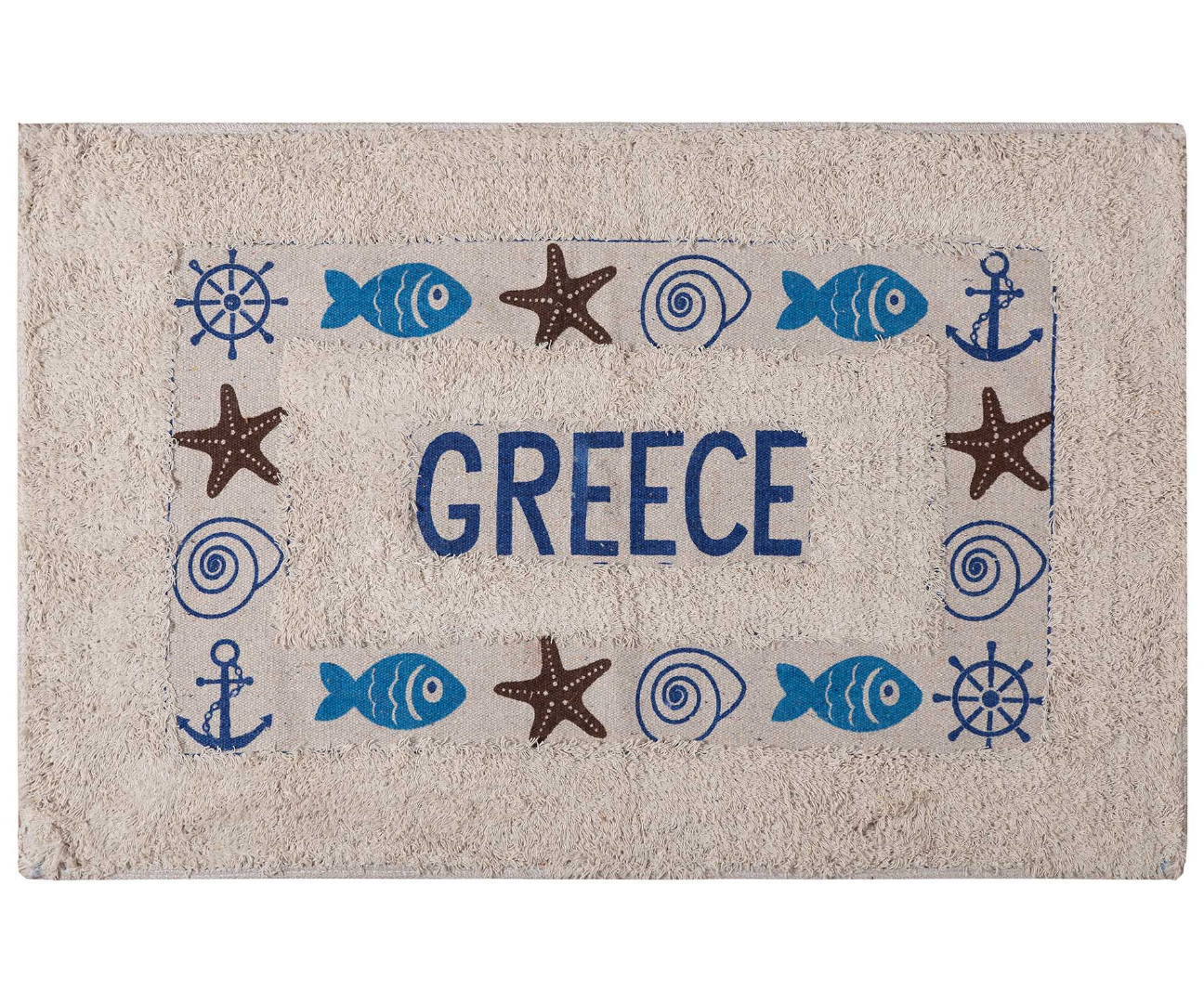 newfishgreece-1 Πατάκι ψάρι GREECE (50cm x 80cm) μπλέ SilkFashion - Image 1