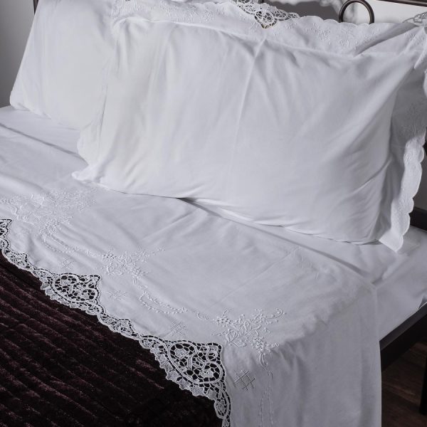 ΧΕΙΡΟΠΟΙΗΤΟ ΒΕΝΙΣ ΣΕΝΤΟΝΙ NG018 ΤΡΙΩΝ ΤΕΜΑΧΙΩΝ (225CM X 270CM) ΛΕΥΚΟ SilkFashion