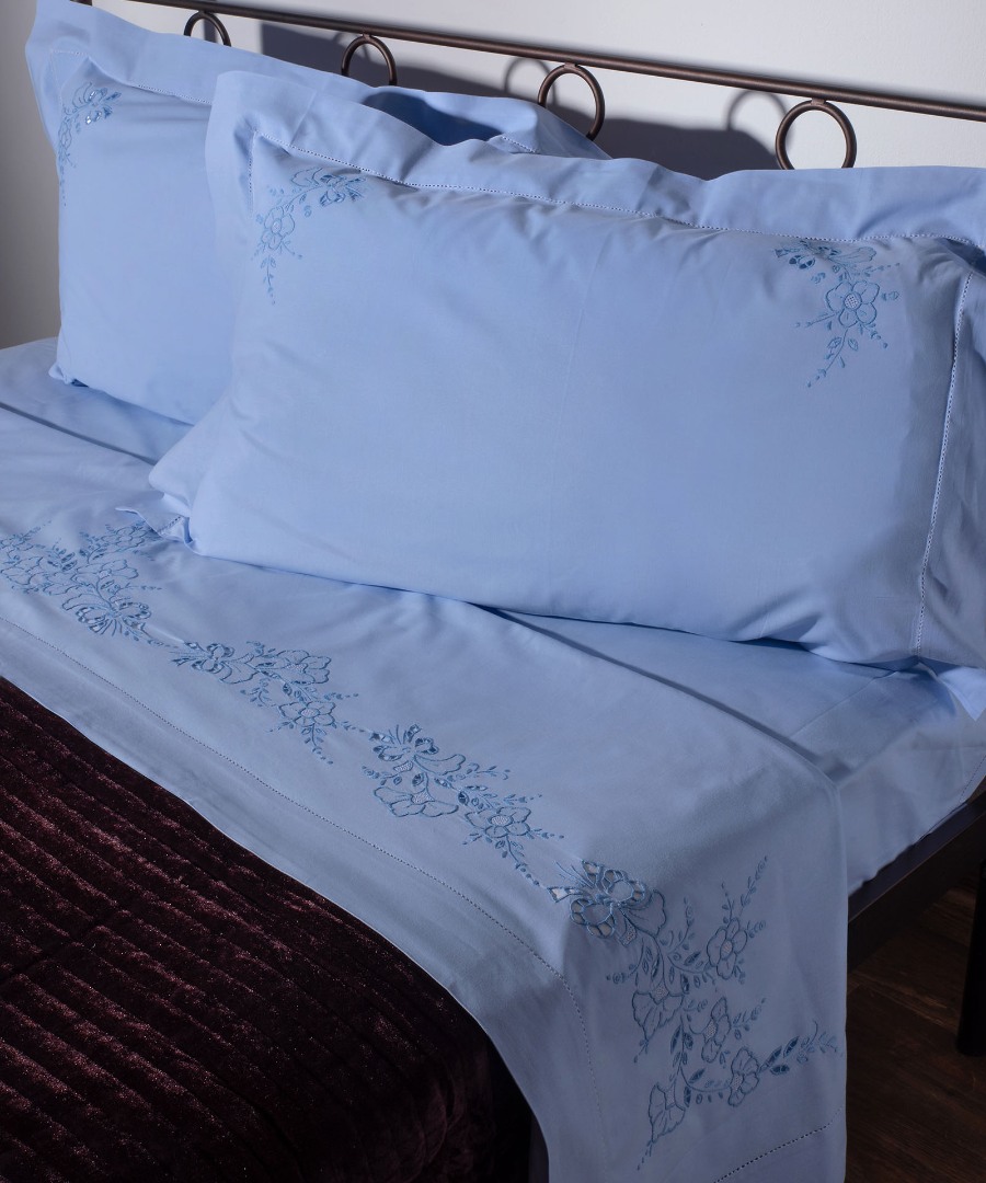 ng01siel ΧΕΙΡΟΠΟΙΗΤΟ ΑΠΛΙΚΕ ΣΕΝΤΟΝΙ NJ01 ΤΕΣΣΑΡΩΝ ΤΕΜΑΧΙΩΝ (225CM X 270CM) ΣΙΕΛ SilkFashion - Image 1