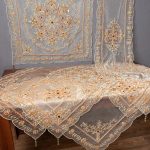 Σετ 7 τεμαχίων (85cm x 85cm, 40cm x 110cm, 130cm x 130cm, 2x38cm x 38cm, 2x55cm x 55cm) NG-031 Χρυσό SilkFashion