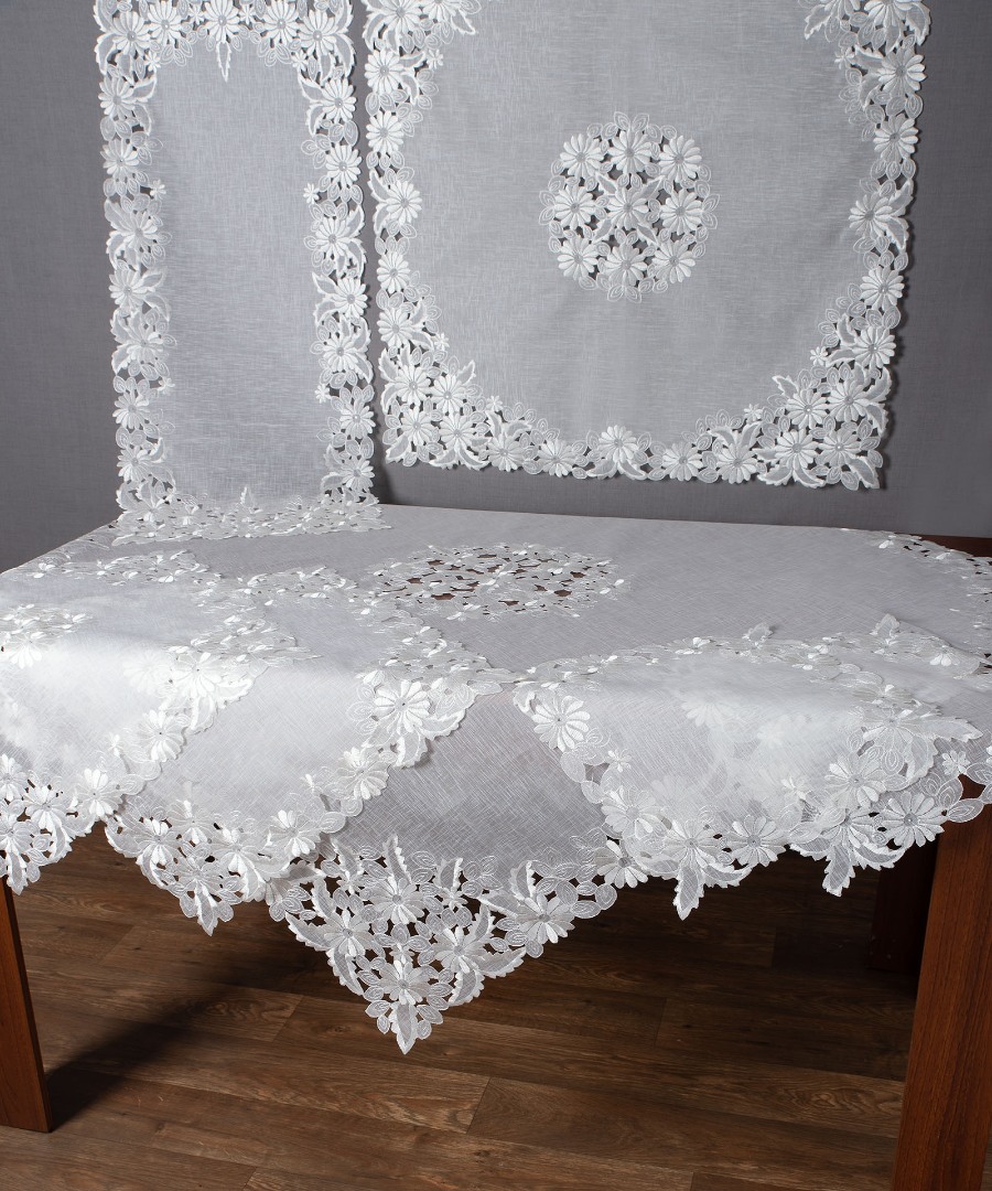 ng31ivory-2-1 Σετ 7 τεμαχίων (85cm x 85cm, 40cm x 110cm, 130cm x 130cm, 2x40cm x 40cm, 2x60cm x 60cm) NG-31 Ivory SilkFashion - Image 1