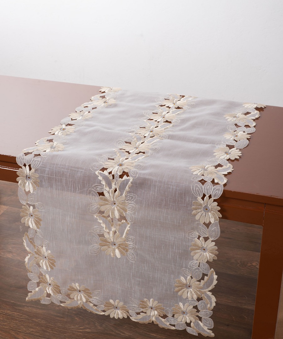 ng32mpez-2 Τραβέρσα (50cm x 190cm) NG-32 Μπεζ SilkFashion - Image 1