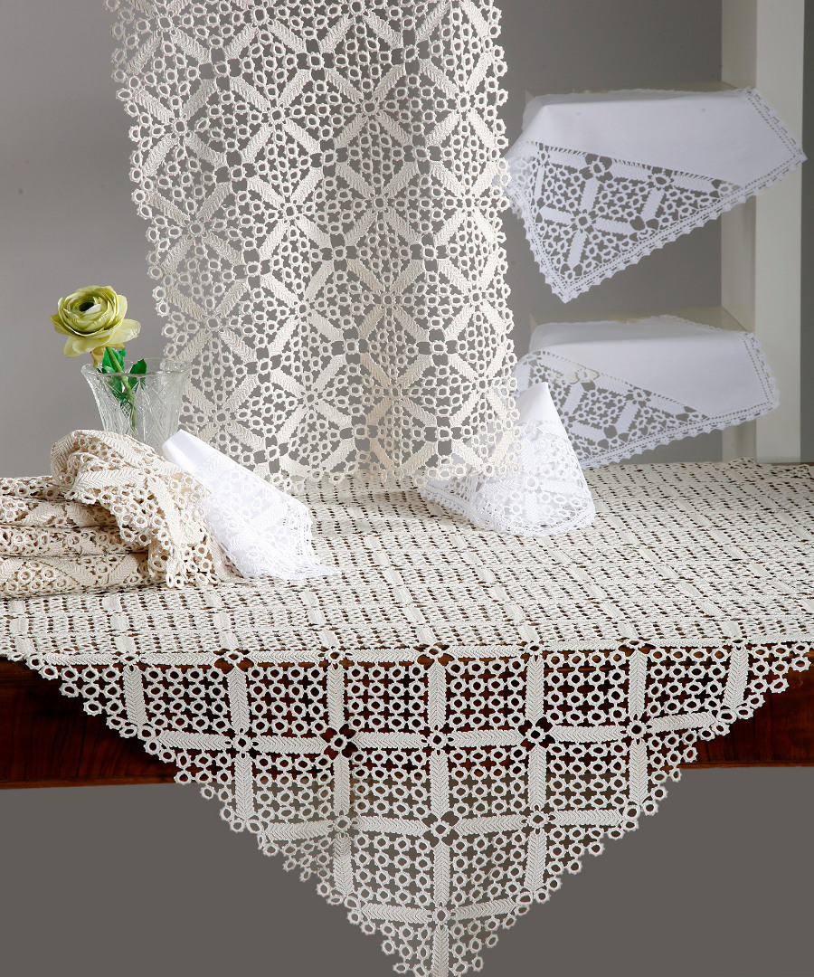 ng33-1 Χειροποίητο πλεκτό μερσεριζέ σετ 7 τεμαχίων NG33 (140cm x 140cm/90cm x 90cm/50cm x 150cm/60cm x 60cm x 2/40cm x 40cm x 2) εκρού SilkFashion - Image 1