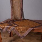 Σετ 4 τεμαχίων (85cm x 85cm, 40cm x 110cm, 2x40cm x 40cm) NK-0744-1 Καφέ SilkFashion