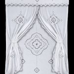 κουρτίνα NKFT3 (σετ 6 τεμαχίων) λευκή με τούνελ SilkFashion