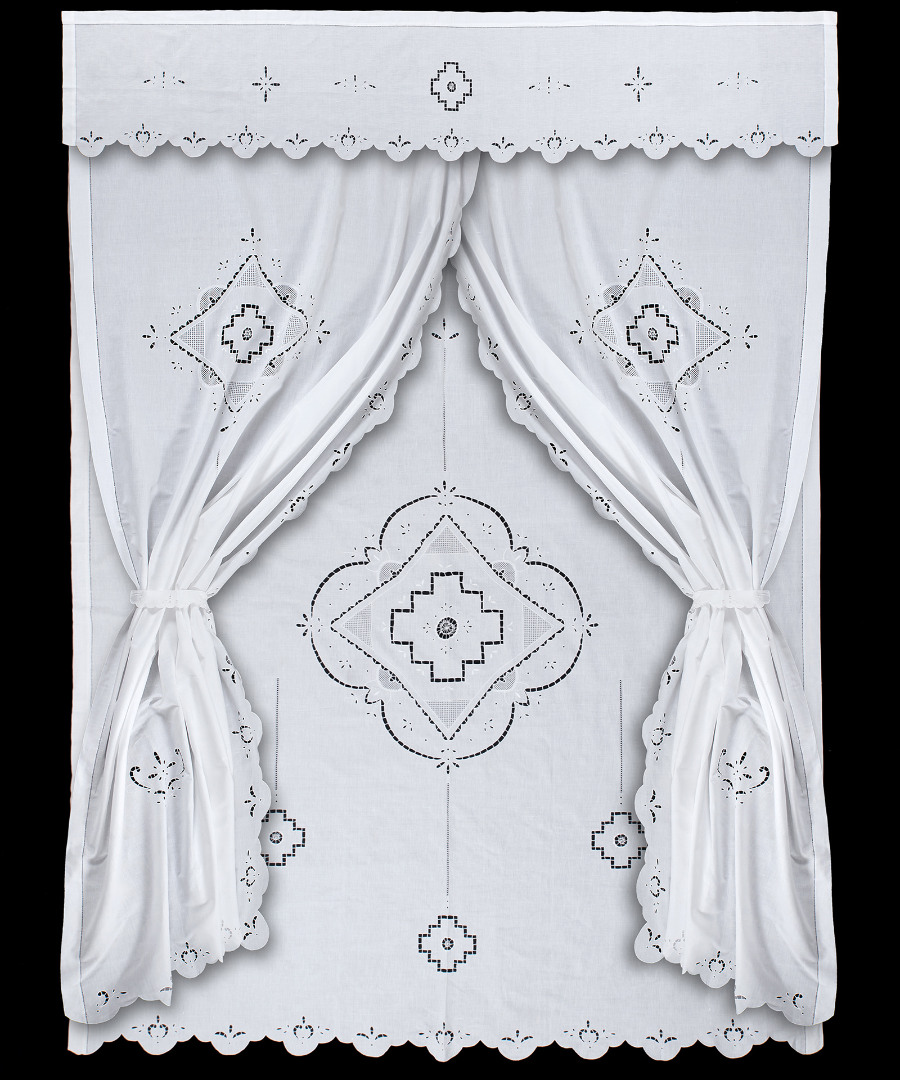 nkft3 κουρτίνα NKFT3 (σετ 6 τεμαχίων) λευκή με τούνελ SilkFashion - Image 1