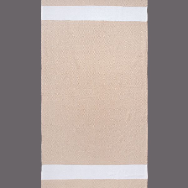 Pestemal nkp12 (90cm x 180cm) μπέζ SilkFashion