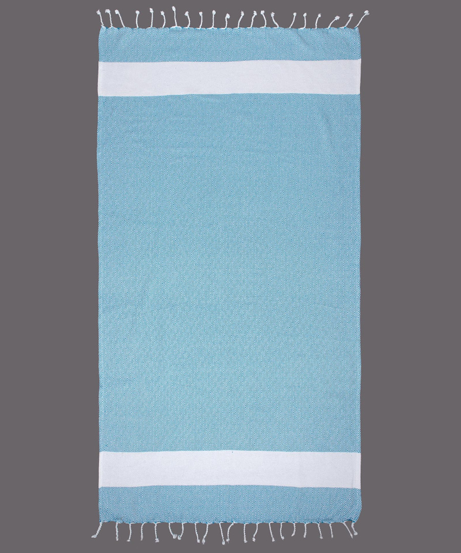 nkp12skyblue Pestemal nkp12 (90cm x 180cm) σιέλ SilkFashion - Image 1