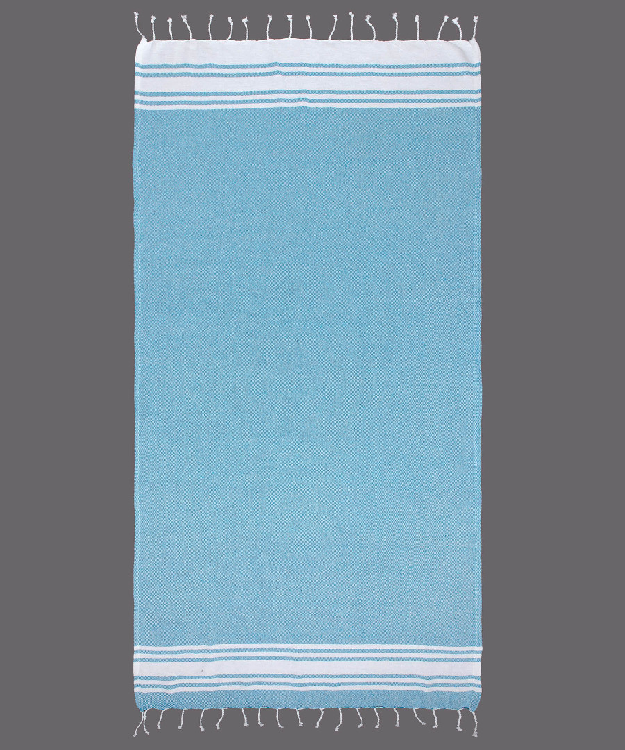 nkp264turquiseblue Pestemal nkp264 (90cm x 180cm) τυρκουάζ SilkFashion - Image 1