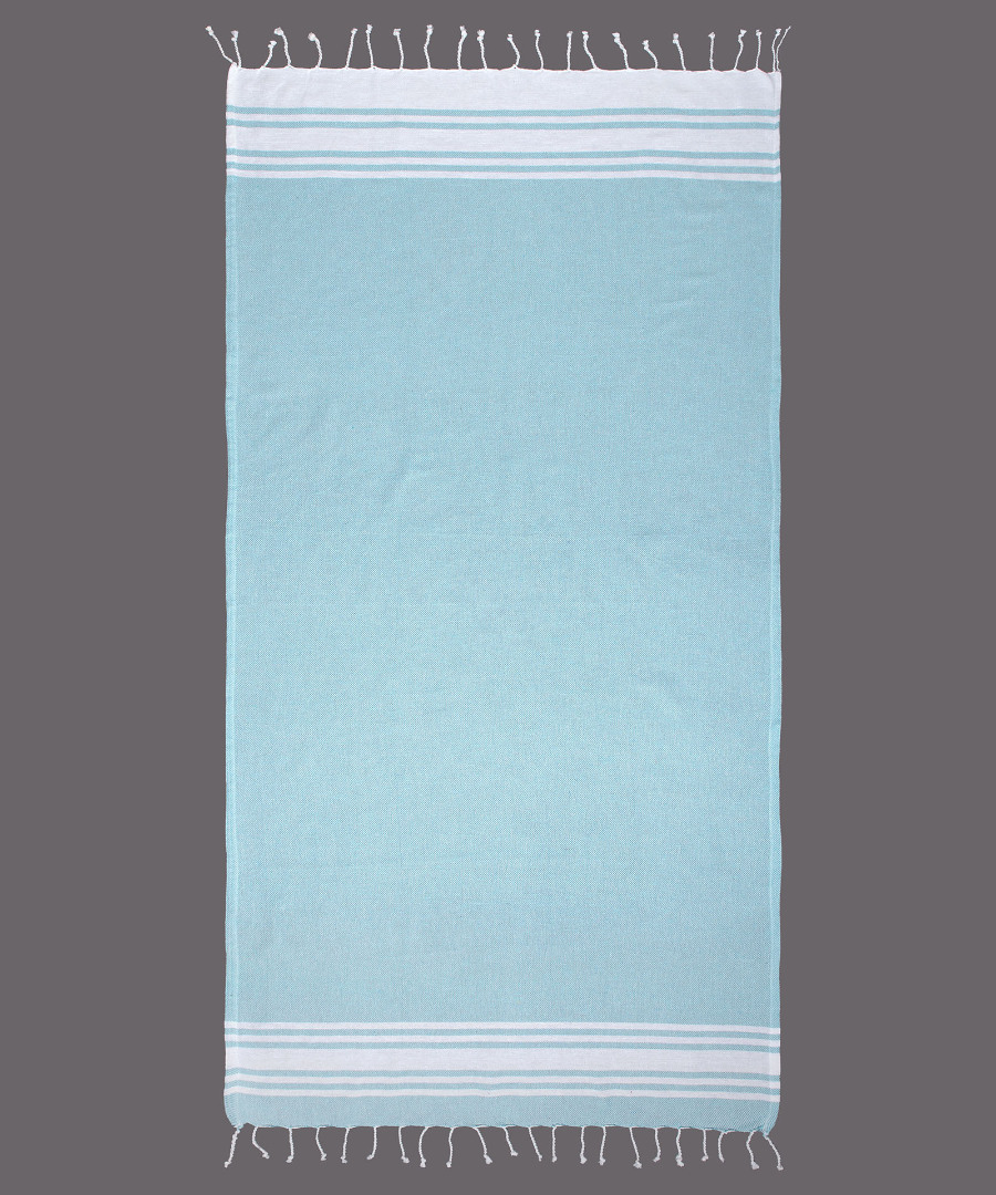 nkp264waterblue Pestemal nkp264 (90cm x 180cm) σιέλ SilkFashion - Image 1