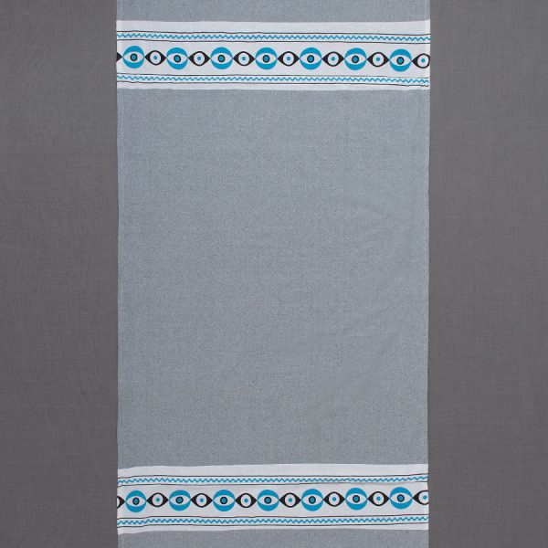 Pestemal με πετσέτα nkp707 (90cm x 180cm) γκρί SilkFashion