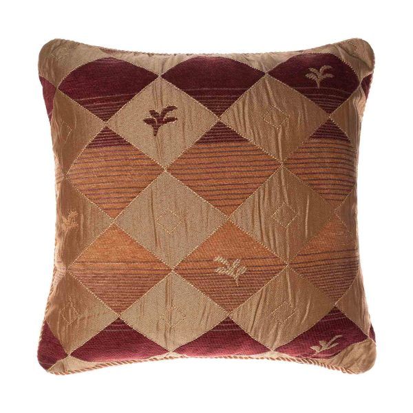 ΜΑΞΙΛΑΡΟΘΗΚΗ  nq023 (45cm x 45 cm) μπορντώ SilkFashion
