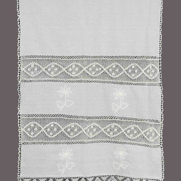 κουρτίνα NT1-2 (160cm x 160cm) λευκό με τούνελ SilkFashion
