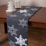 Χριστουγεννιάτικη τραβέρσα NW348 (35cm x 170cm) ανθρακί SilkFashion