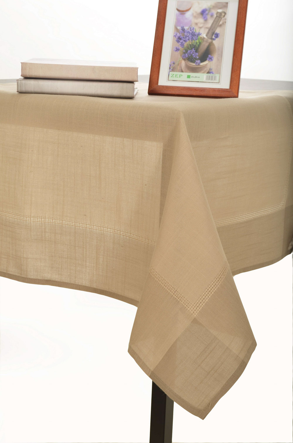 nx031moka-4 τραπεζομάντηλα nx031 (135cm x 175cm) μόκα SilkFashion - Image 1