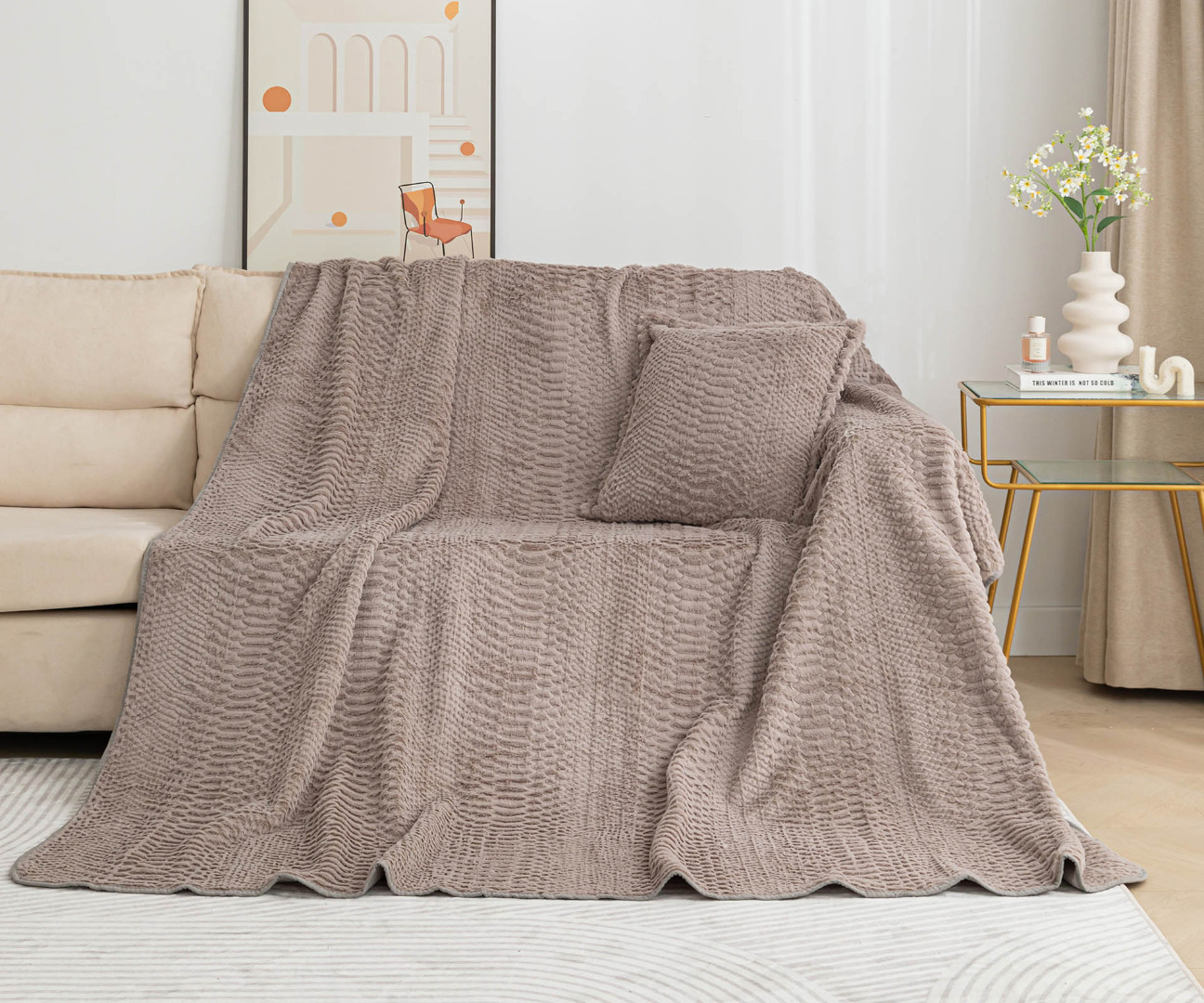 nx201beige2-1 ΡΙΧΤΑΡΙΑ NX201 (180cm x 250cm) BEIGE SilkFashion - Image 1